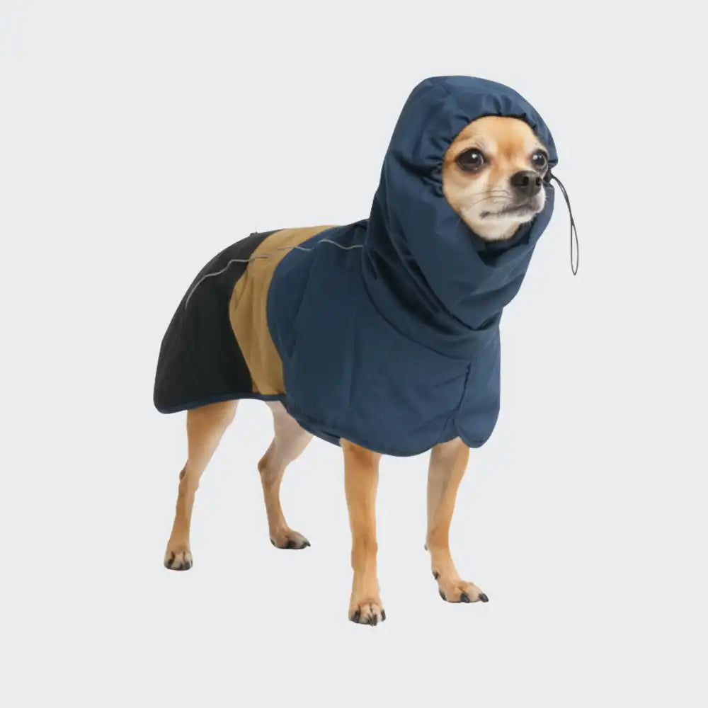 Breatheshield™ Dog Raincoat - Blue Gold Black