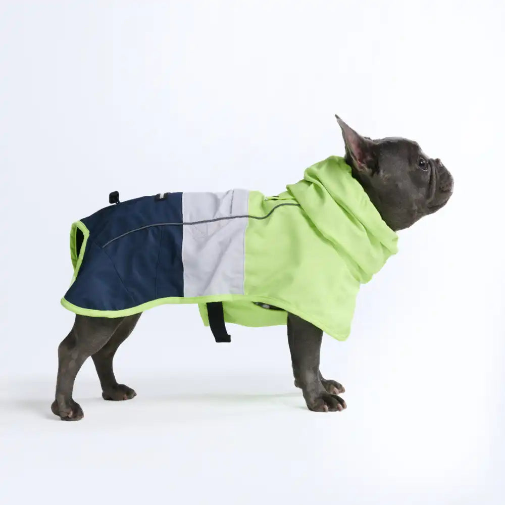 Breatheshield™ Dog Raincoat - Lime White Navy