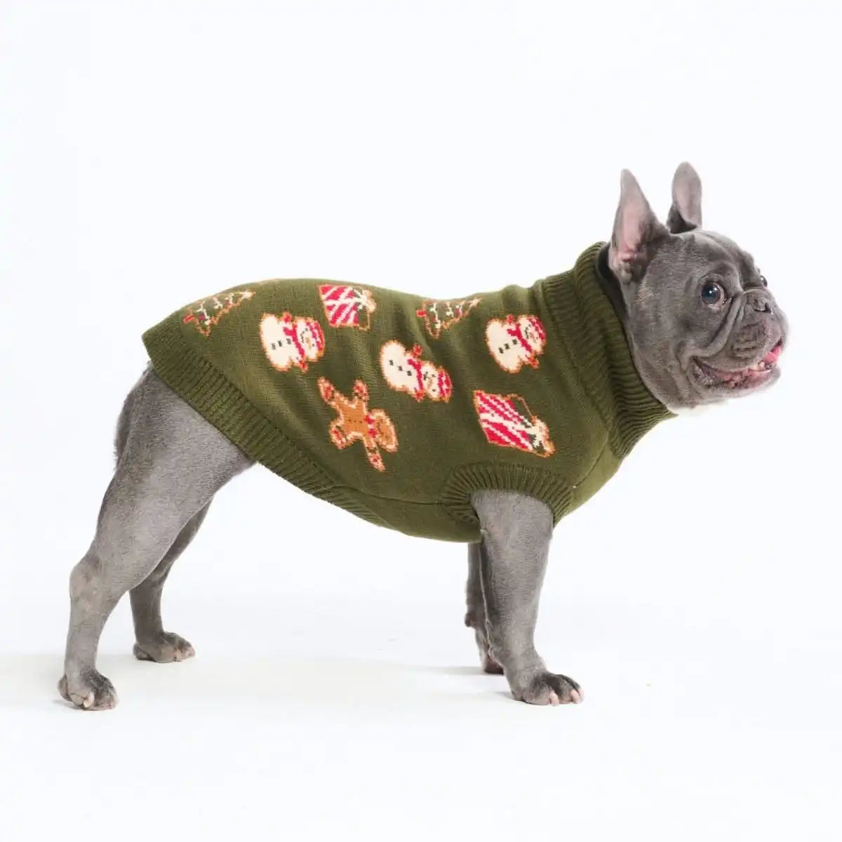 Christmas Knit Dog Sweater - Gingerbread