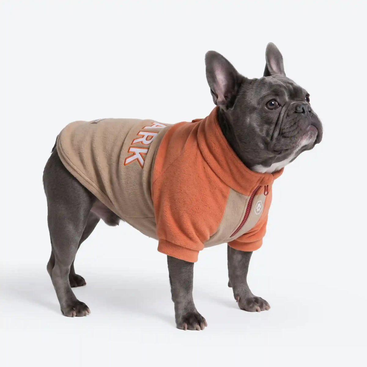 Plush Fleece Dog Sweater - Orange Tan