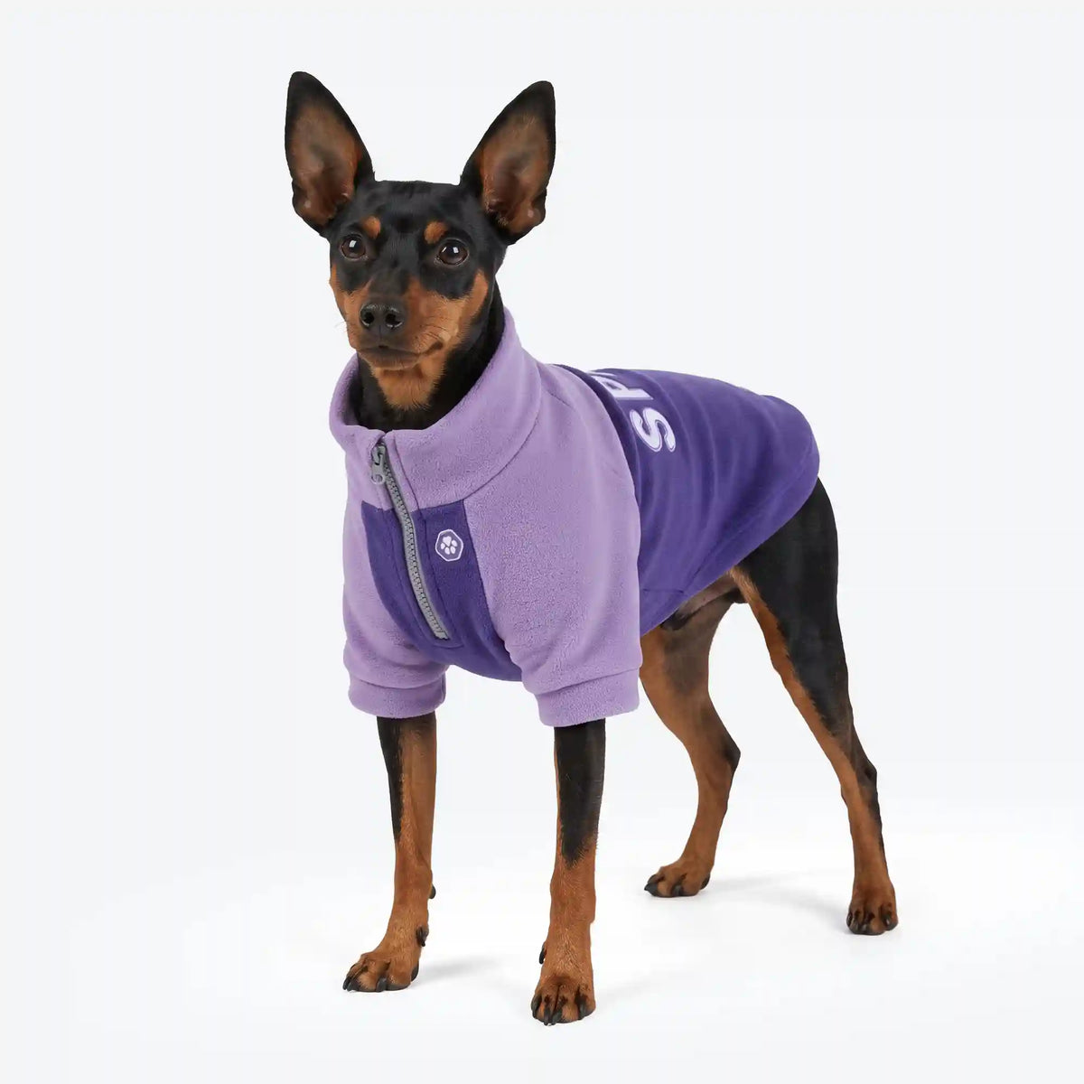 Plush Fleece Dog Sweater - Purple