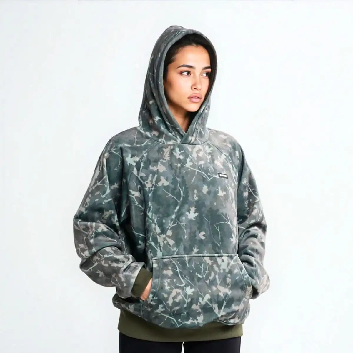 Concrete Wood Human Hoodie - Timber
